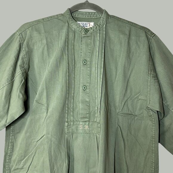 Sandrine Rose Twill Long Sleeve Oversized Dress Moss Women's Small NWT - Picture 8 of 12